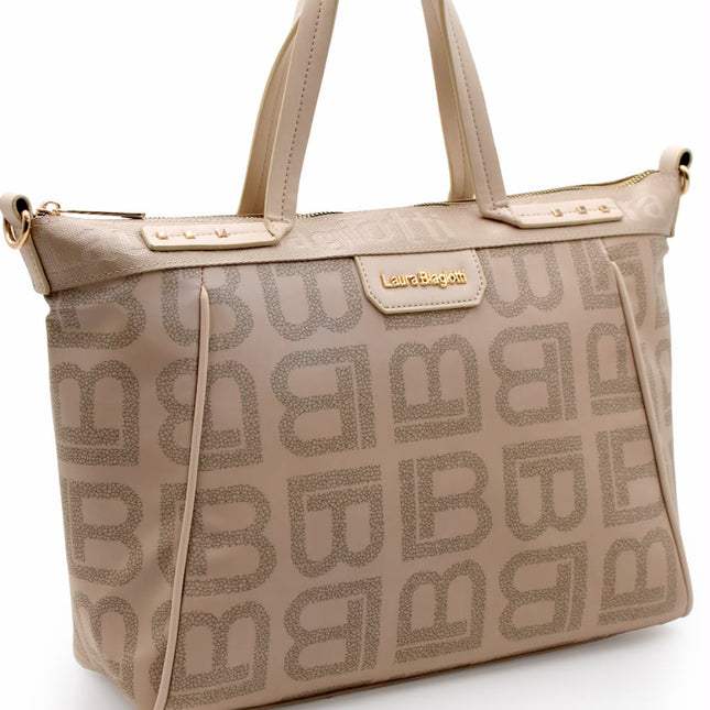 LAURA BIAGIOTTI BORSA BEIGE ALL-OVER