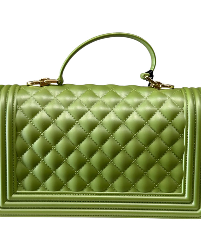 BORSA MARC ELLIS FLAT SQUARE M CALLISTE GREEN-LIGHT GOLD