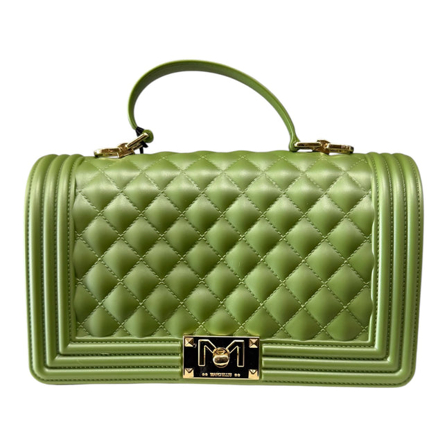 BORSA MARC ELLIS FLAT SQUARE M CALLISTE GREEN-LIGHT GOLD