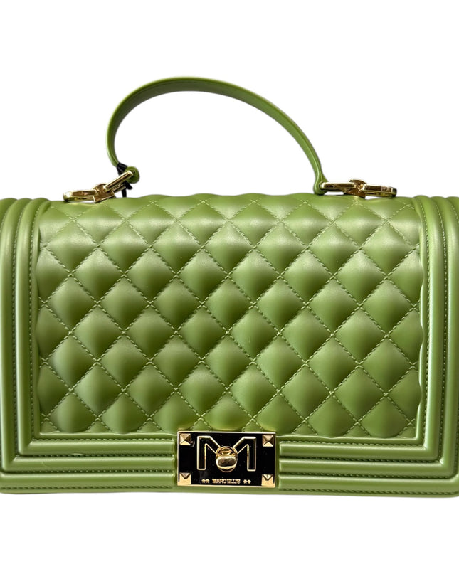 BORSA MARC ELLIS FLAT SQUARE M CALLISTE GREEN-LIGHT GOLD