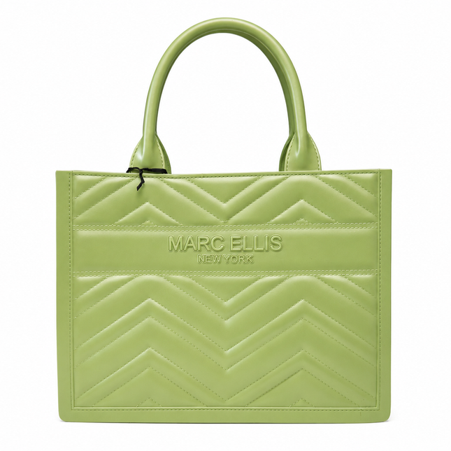 BORSA MARC ELLIS FLAT BUBY WAVE M GREEN TEA/SILVER