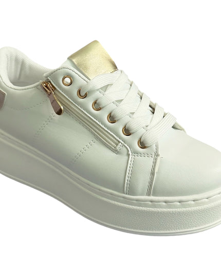 NINì PARIS 26296 SNEAKERS BIANCA-ORO