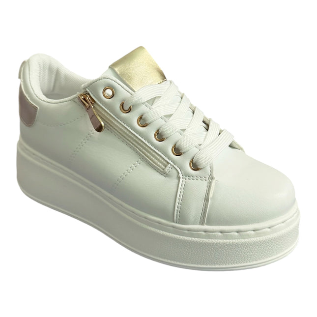 NINì PARIS 26296 SNEAKERS BIANCA-ORO