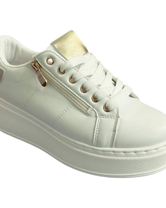 NINì PARIS 26296 SNEAKERS BIANCA-ORO