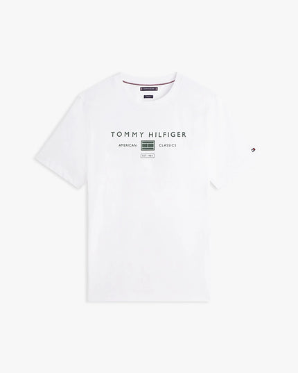 T-SHIRT TOMMY HILFIGER WHITE CON SCRITTA