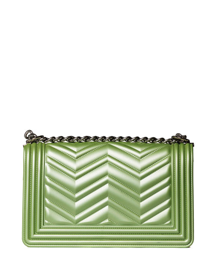 BORSA MARC ELLIS FLAT WAVE M GREEN TEA-SILVER