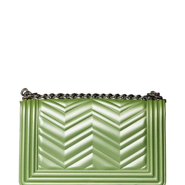 BORSA MARC ELLIS FLAT WAVE M GREEN TEA-SILVER