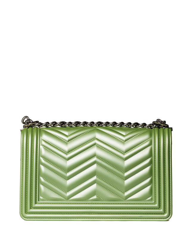 BORSA MARC ELLIS FLAT WAVE M GREEN TEA-SILVER