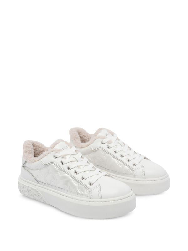 PINKO P102 SNEAKER CALF LEATHER /MONOGRAM NYLON/LINING