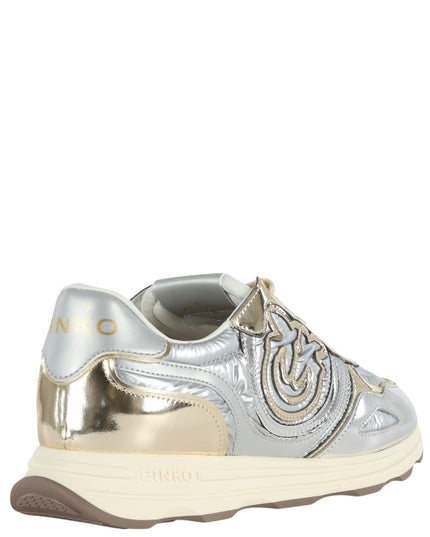 PINKO E035 SNEAKER MIRROR/NYLON SILVER/PLATINUM