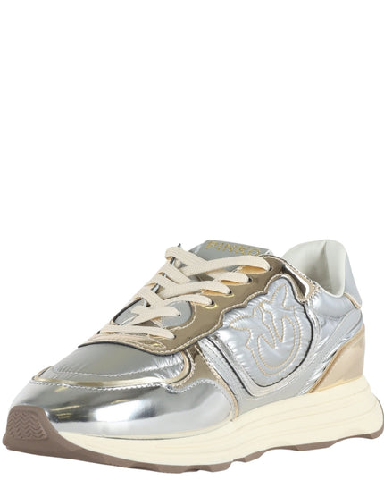 PINKO E035 SNEAKER MIRROR/NYLON SILVER/PLATINUM