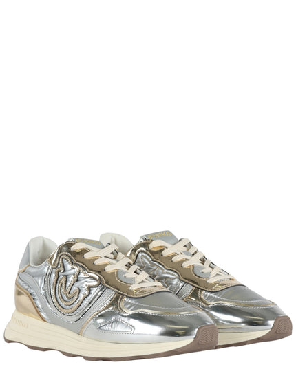 PINKO E035 SNEAKER MIRROR/NYLON SILVER/PLATINUM