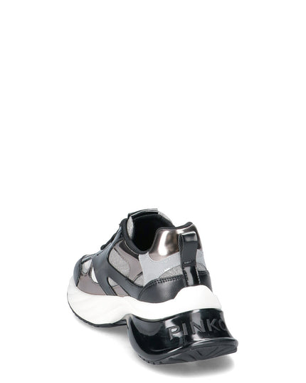 PINKO E032 SNEAKER MIRROR/FABRIC/ABRASIVATED BLACK