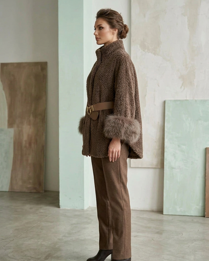 GRINALDI MILANO CAPOTTO A MANTELLA MARRONE