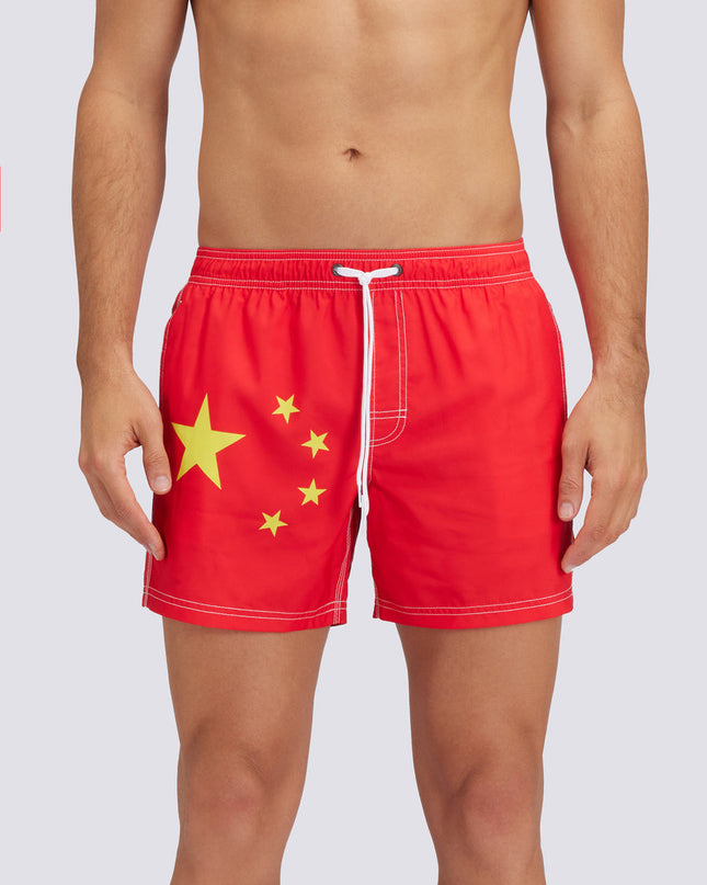 SUNDEK COSTUME UOMO ROSSO STELLATO