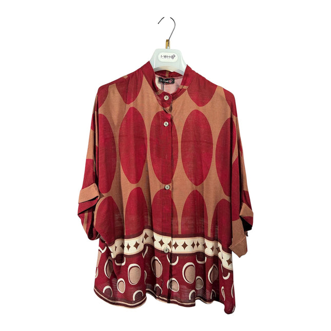 CAMICIA CON STAMPA ARANCIONE 021