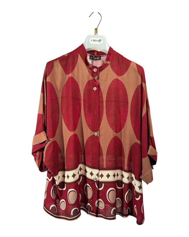 CAMICIA CON STAMPA ARANCIONE 021