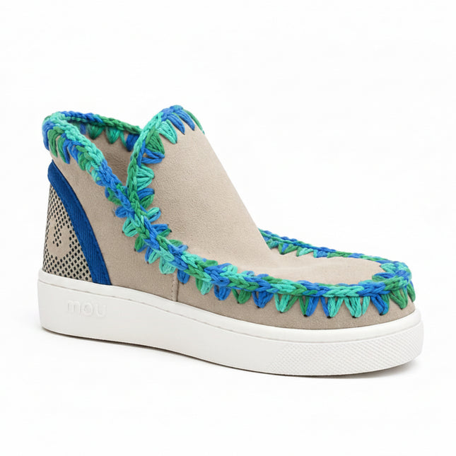 MOU Summer Eskimo Sneaker Perforated logo azzurra