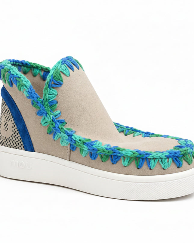 MOU Summer Eskimo Sneaker Perforated logo azzurra