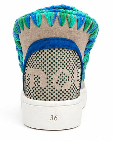 MOU Summer Eskimo Sneaker Perforated logo azzurra
