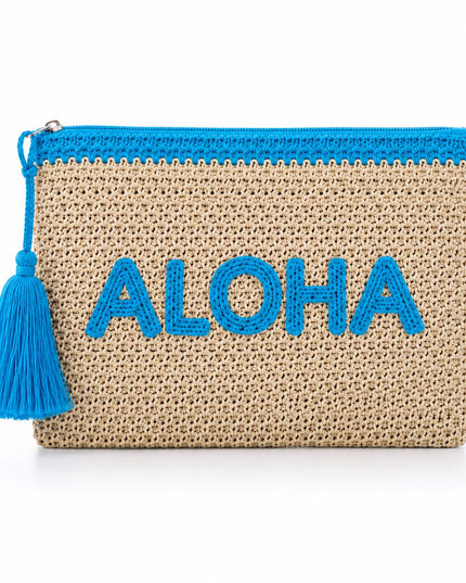 GIANMARCO VENTURI POCHETTE ALOHA AZZURRA