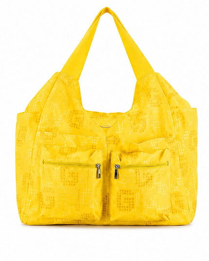 GIANMARCO VENTURI BORSA GIALLA CON TASCHE