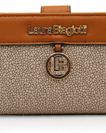 Laura Biagiotti Portafoglio arancione e cuoio