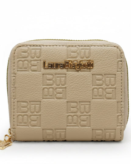 Laura Biagiotti Portafoglio Beige logo all-over