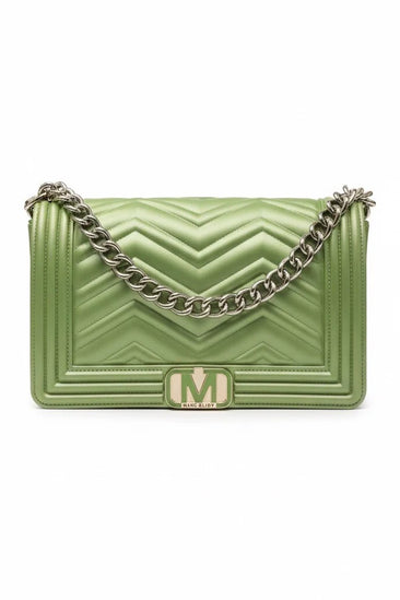 BORSA MARC ELLIS FLAT S 25 GREEN TEA-SILVER