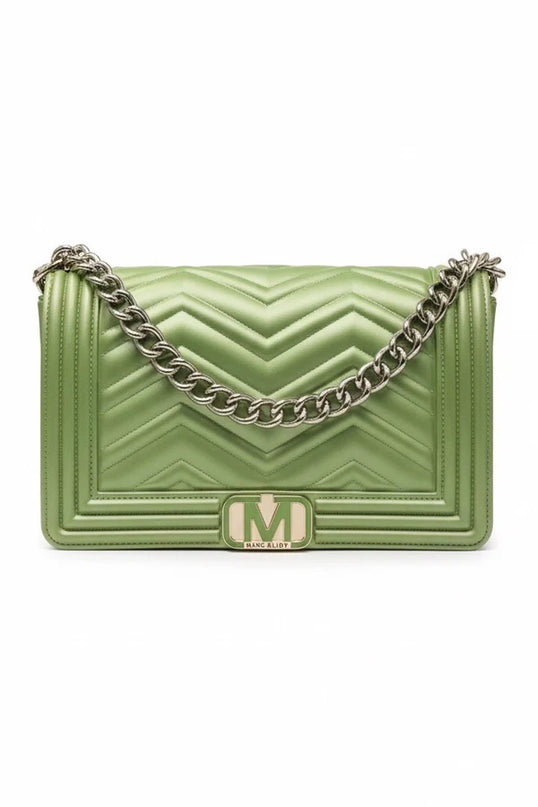 BORSA MARC ELLIS FLAT S 25 GREEN TEA-SILVER
