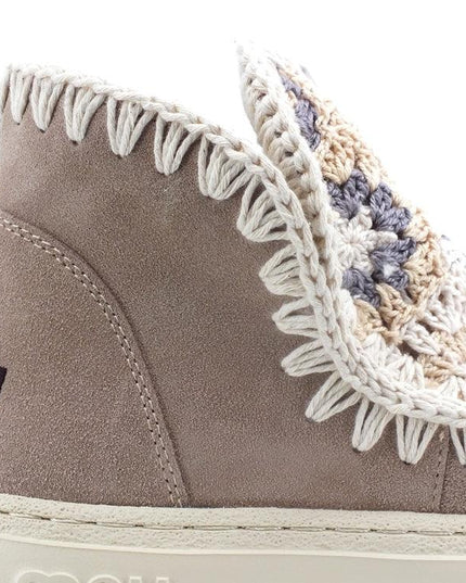 MOU Summer Eskimo Sneaker Bold Crochet Upper Pink Sand